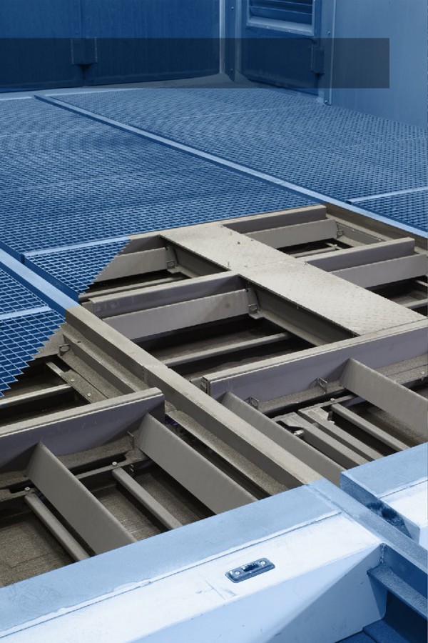 Scraper floor Reclaim System Blast Room