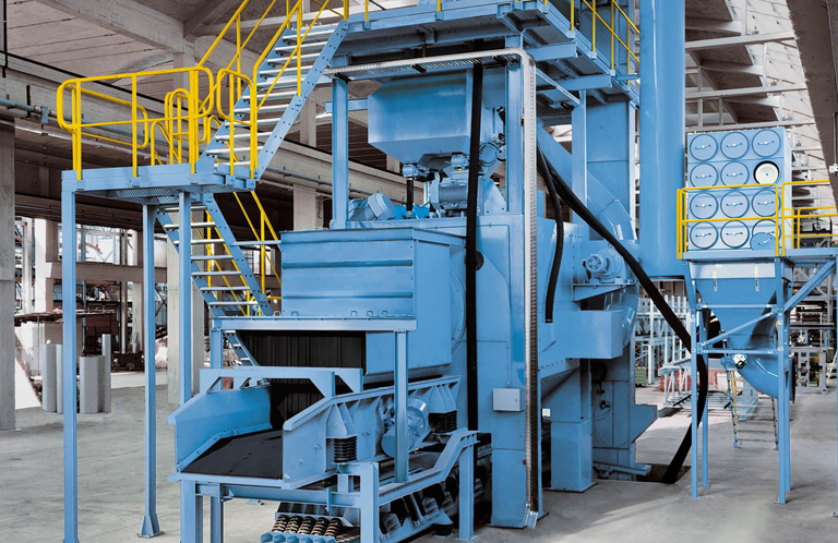 Continuous-tumblast-machine