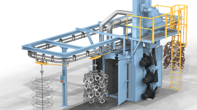 Disa-overhead-monorail-conveyor-shot-blasting-machine