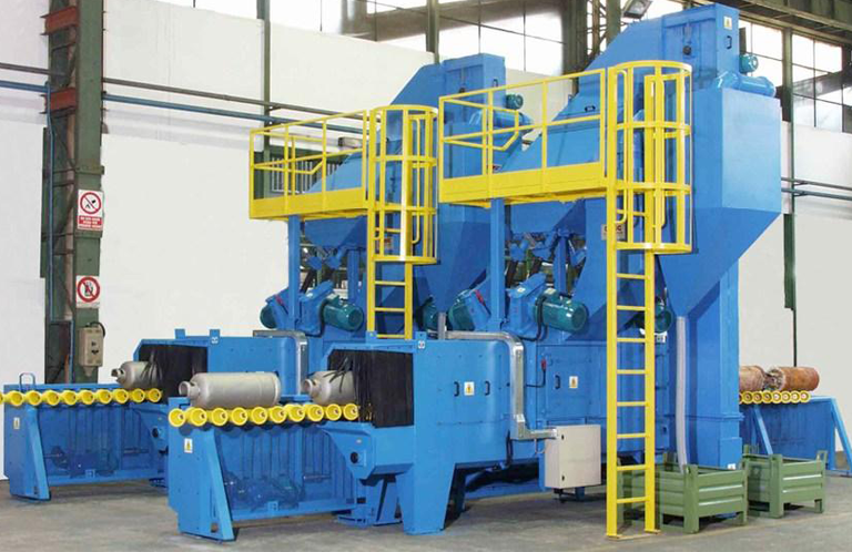 Gas-cylinder-shot-blasting-machine