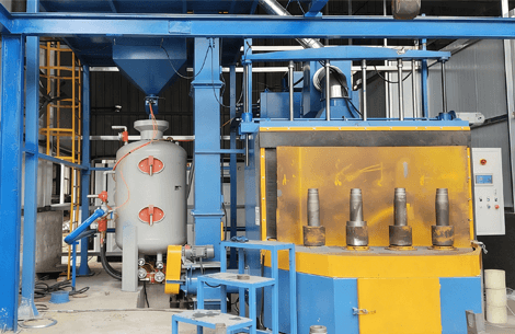 Interior shot Peening Machine for artillery shell casing2